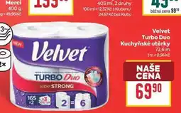 Billa Velvet Turbo Duo Kuchyňské utěrky 72,6 m nabídka