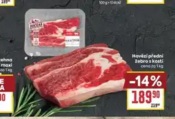 Billa Hovězí přední žebro s kostí cena za nabídka