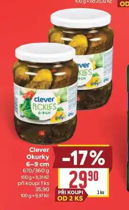 Billa Clever Okurky 6-9cm 670/360g nabídka
