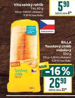 Billa BILLA Toustový chléb máslový nabídka