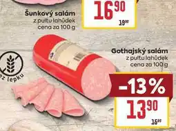 Billa Gothajský salám z pultu lahůdek cena za nabídka