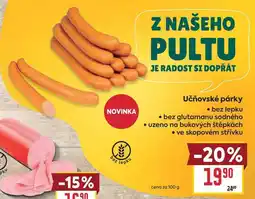 Billa Učňovské párky nabídka