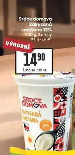 Billa Srdce domova Zakysaná smetana 12% nabídka