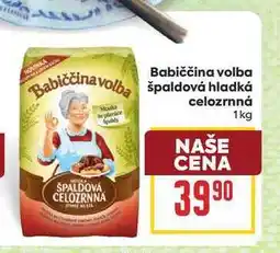 Billa Babiččina volba špaldová hladká celozrnná nabídka