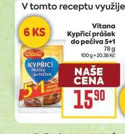 Billa Vitana Kypřicí prášek do pečiva 5+1 78g nabídka