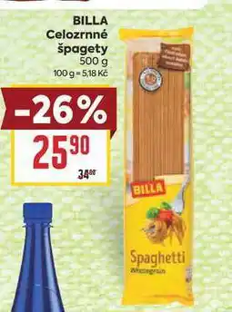 Billa BILLA Celozrnné špagety nabídka