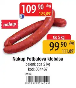 Qanto Nakup Fotbalová klobása nabídka