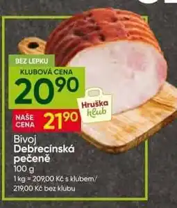 Hruška Bivoj Debrecínská pečeně nabídka