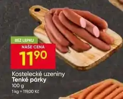 Hruška KOSTELECKÉ UZENINY TENKÉ PÁRKY nabídka