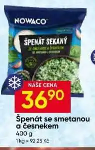 Hruška Špenát se smetanou a česnekem nabídka