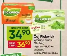 Hruška ČAJ PICKWICK nabídka