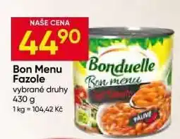 Hruška Bon Menu fazole nabídka