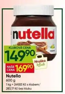 Hruška Nutella nabídka