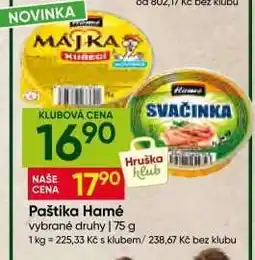 Hruška Paštika Hamé nabídka