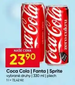 Hruška Coca-Cola, Fanta, Sprite nabídka
