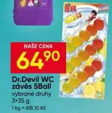 Hruška Dr.Devil WC závěs 5Ball nabídka