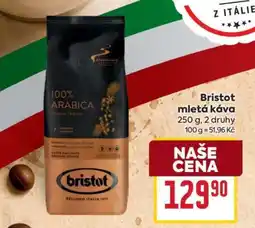 Billa Bristot Mletá káva nabídka