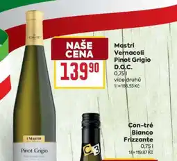Billa Mastri Vernacoli Pinot Grigio D.O.C nabídka