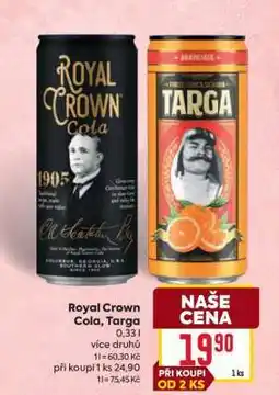 Billa Royal Crown Cola TARGA nabídka