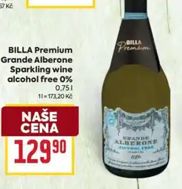 Billa BILLA Premium Grande Alberone Sparkling wine alcohol free 0% nabídka