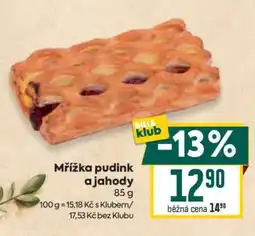 Billa Mřížka pudink a jahody nabídka