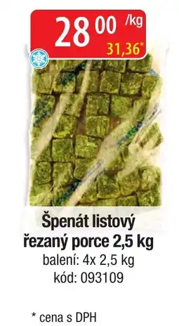 Qanto Špenát listový řezaný porce nabídka