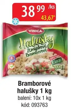 Qanto Vinica bramborové halušky nabídka