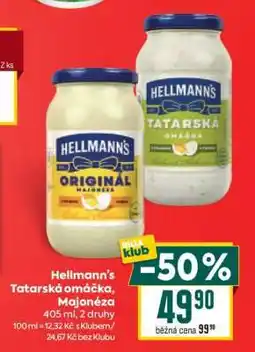 Billa HELLMANN'S TATARSKÁ OMÁČKA, MAJONÉZA nabídka