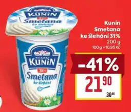Billa KUNÍN SMETANA KE ŠLEHÁNÍ 31 % nabídka