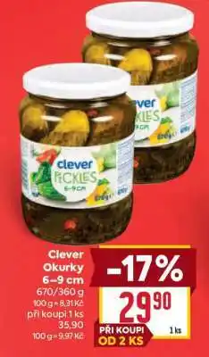 Billa Clever Okurky 6–9 cm nabídka