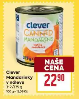Billa Clever Mandarinky v nálevu nabídka