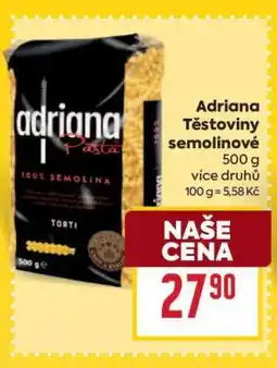 Billa Adriana Těstoviny semolinové nabídka
