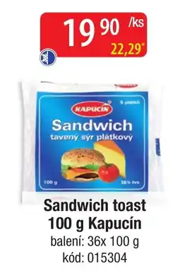 Qanto Kapucín sandwich toast nabídka