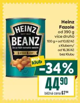 Billa Heinz fazole nabídka