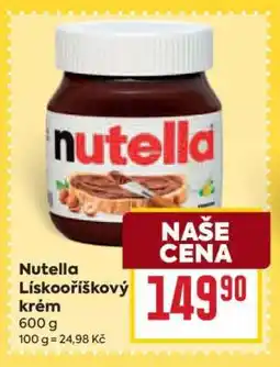 Billa Nutella Lískooříškový krém nabídka