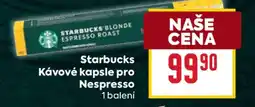 Billa Starbucks Kávové kapsle pro Nespresso nabídka