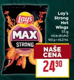 Billa Lay’s Strong Hot Wings nabídka