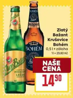 Billa Zlatý Bažant, Krušovice Bohém nabídka