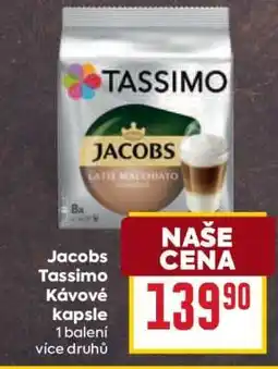 Billa Jacobs Tassimo kávové kapsle nabídka