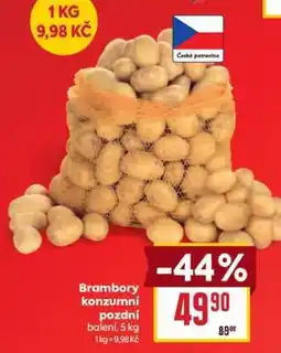 Billa Brambory konzumní pozdní nabídka
