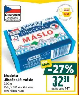 Billa Madeta Jihočeské máslo nabídka