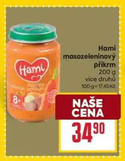 Billa Hami masozeleninový příkrm nabídka
