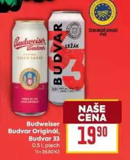 Billa Budweiser Budvar Original Budvar 33 nabídka
