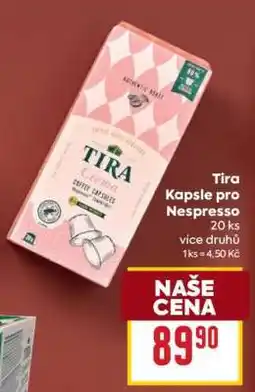 Billa TIRA Kapsle pro Nespresso nabídka