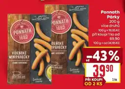 Billa Ponnath párky nabídka