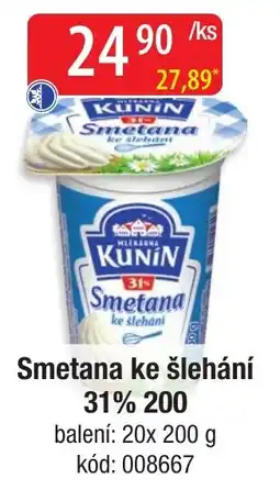 Qanto Kunin Smetana ke šlehání nabídka
