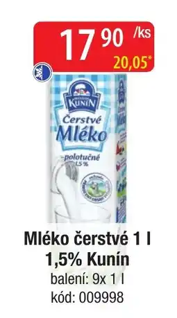 Qanto Kunín čerstvé mléko nabídka