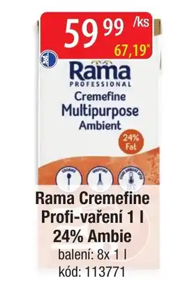 Qanto Rama Cremefine Profi-vaření 1 l 24% Ambie nabídka