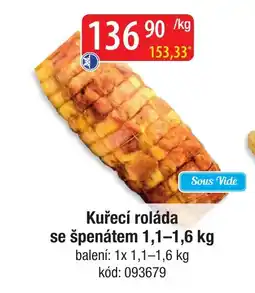 Qanto Sous Vide Kuřecí roláda se špenátem nabídka