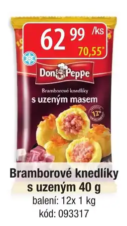 Qanto Don Peppe bramborové knedlíky s uzeným masem nabídka